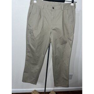 St. Johns Bay Mens Relaxed Fit Pleated Pant Khaki Chinos 38X32
